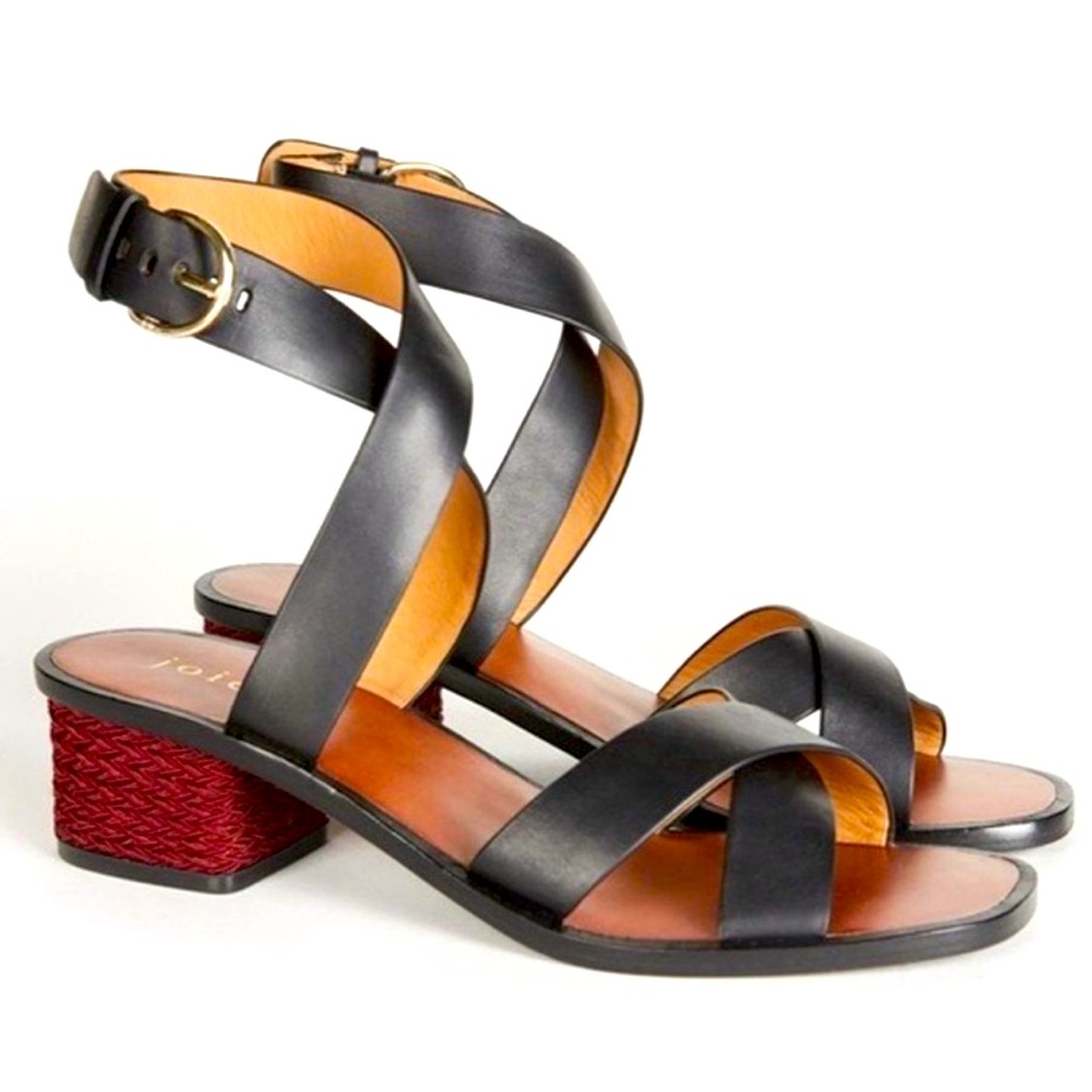JOIE Rana Ankle Strap Block Heel Sandals (Sz 37)